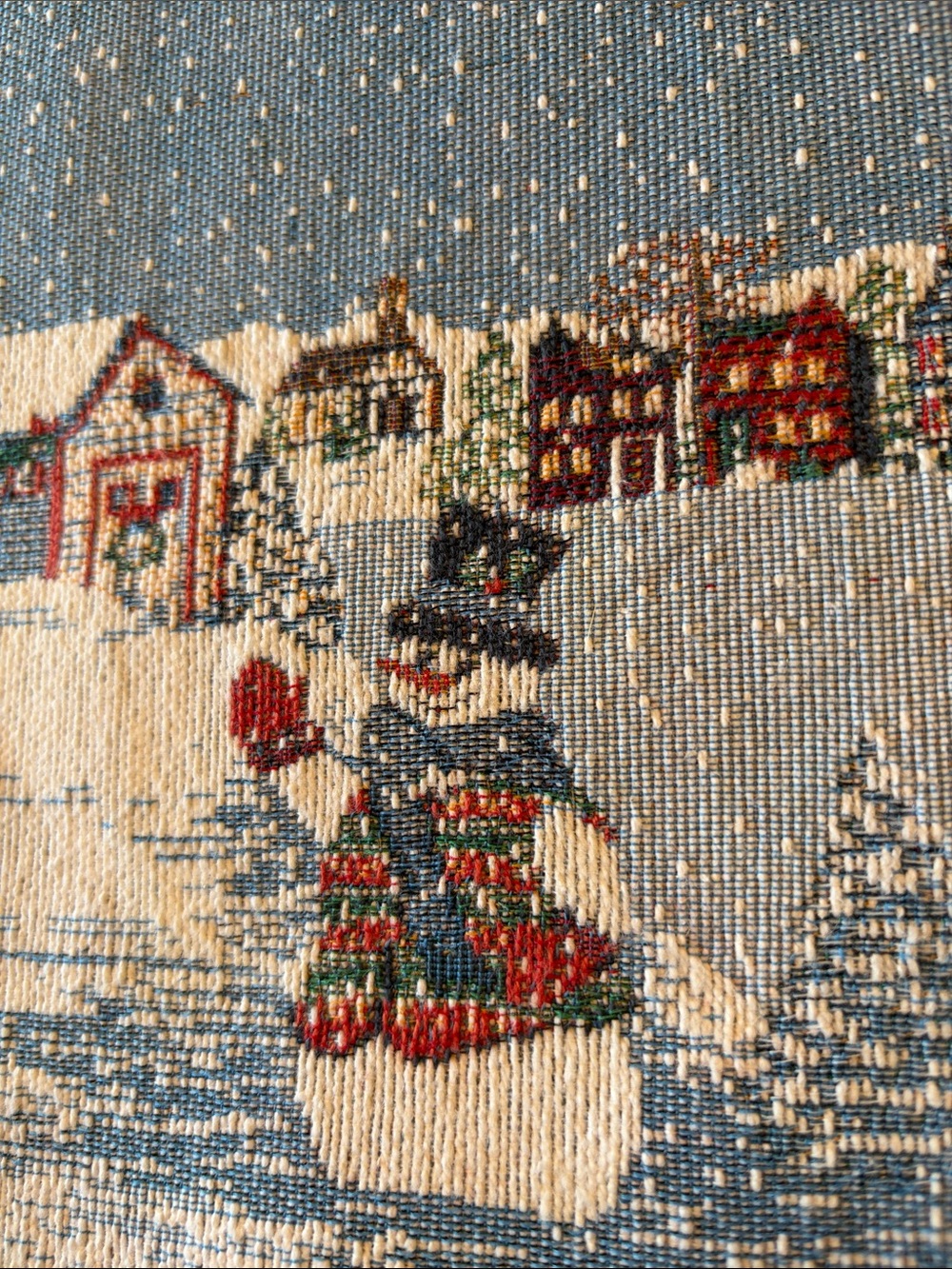 Placemat Set - Snowmen winter Scene - Picture 2 of 4